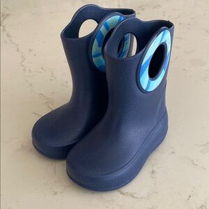 Kids Navy Blue Rain Boots